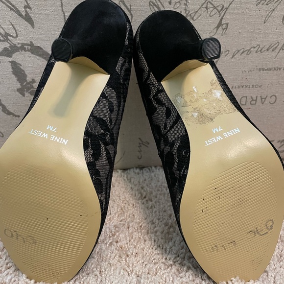 Nine West Lacy Peep Toe Heels - Picture 3 of 5